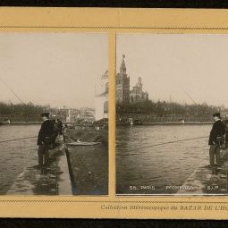 Pêcheurs au bord de la Seine, s.d. [2e moitié 19e siècle]. Archives de Paris, 11Fi 2182. 
