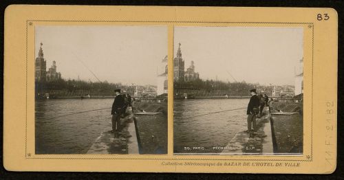 Pêcheurs au bord de la Seine, s.d. [2e moitié 19e siècle]. Archives de Paris, 11Fi 2182. 