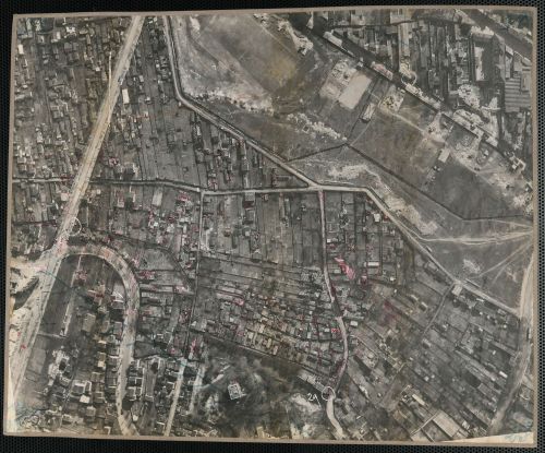 Photo aérienne du bastion n°19 (19e arrondissement), 1932. Archives de Paris, 4008W 31.