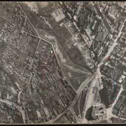Photo aérienne de la Porte du Pré Saint-Gervais (19e arrondissement), 1932. Archives de Paris, 4008W 31.