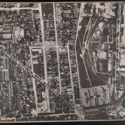 Photo aérienne la Porte des Lilas (19e-20e arrondissements), 1933. Archives de Paris, 4008W 31.