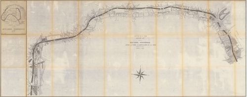 Direction de la voirie, section Est : plan du boulevard périphérique entre la porte d’Aubervilliers et la Seine, septembre 1968. Archives de Paris, 1665W 459.