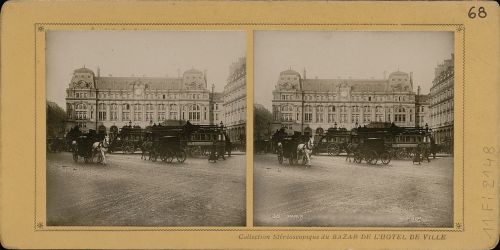 Collection stéréoscopique du Bazar de l’Hôtel de Ville, Paris, gare Saint-Lazare (arrivée), s.d. Archives de Paris, 11Fi 2148.