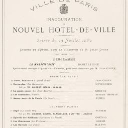 Conseil municipal de Paris, protocole : programme de la Fête nationale de 1882. Archives de Paris, VK3 81. 