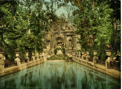 Fontaine de Médicis, jardin du Luxembourg, photochrome, s.d. [1888-1914]. Archives de Paris, 11Fi 5651. 