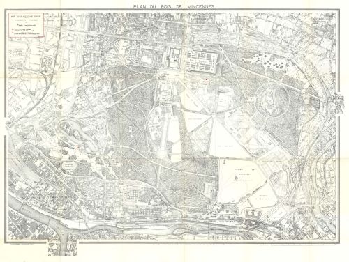 Administration communale, espaces verts et environnement : plan du bois de Vincennes, août 1972. Archives de Paris, 4014W 37.