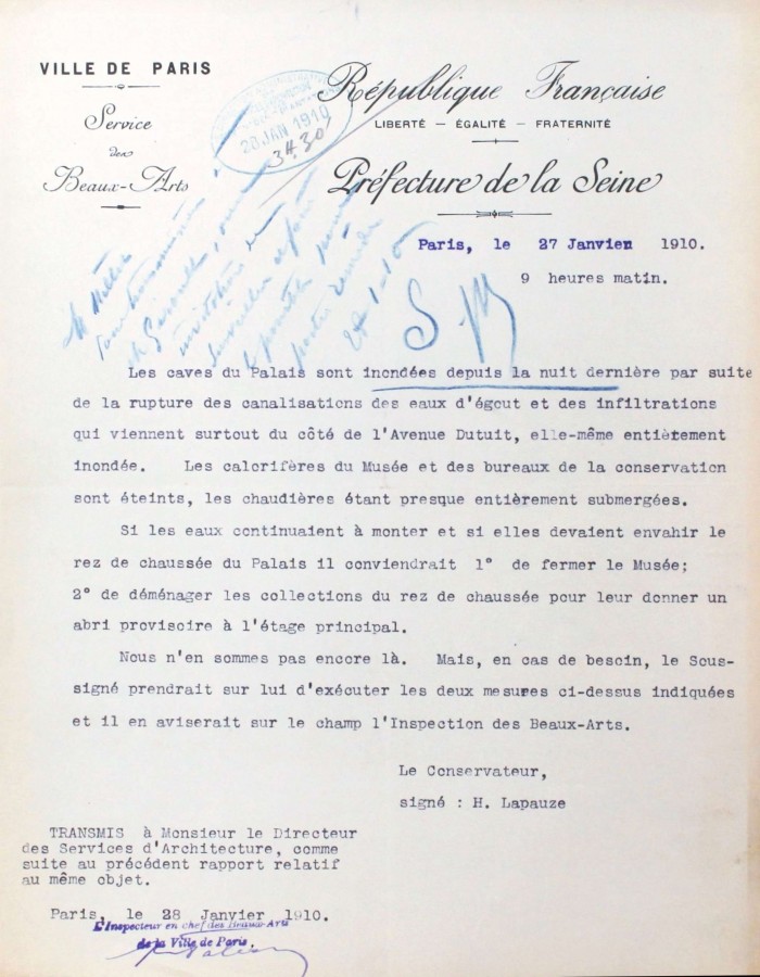 Lettre du conservateur du muse du Petit Palais, VM91 4.