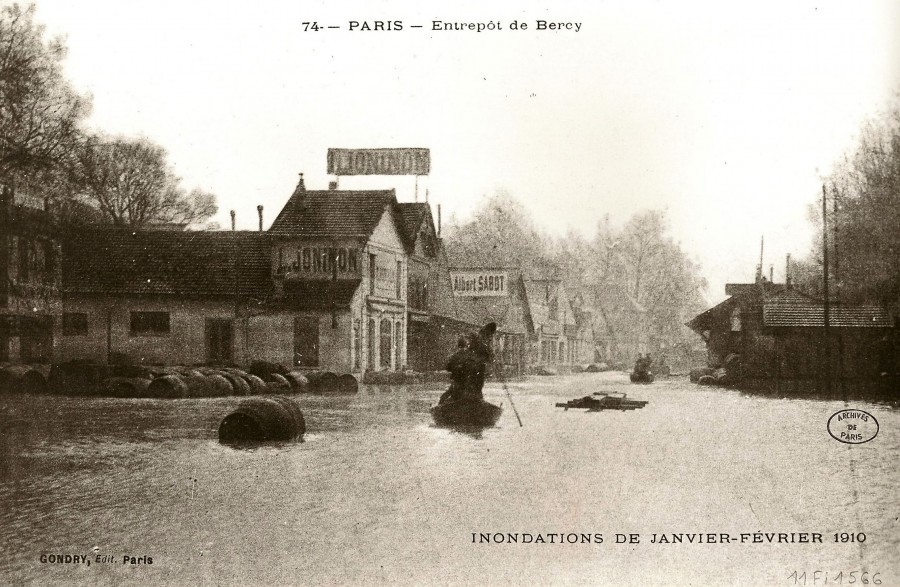 Entrepts de Bercy, inondations de Janvier-Fvrier 1910, 11Fi 1566.