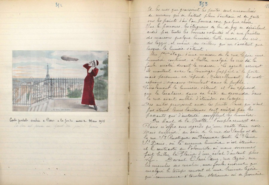 Extrait du " Journal d'un Parisien pendant la guerre". V23S 1.