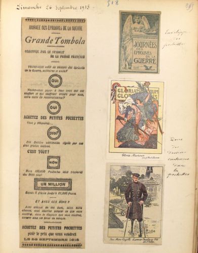 Pochette de la journe des prouvs de guerre. V23S 1.