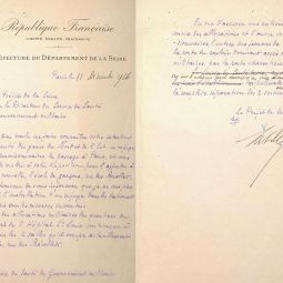 Lettre du préfet de la Seine, Marcel Delanney, au directeur du service de santé du Gouverneur militaire. D2T1 47.