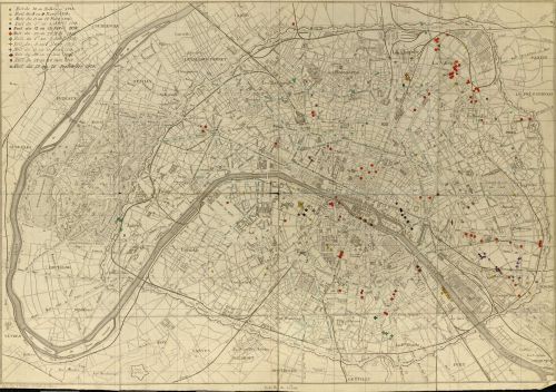 Carte tablie par l'ingnieur charg de la 1re section du service technique de la voie publique et de l'clairage. VONC 95.