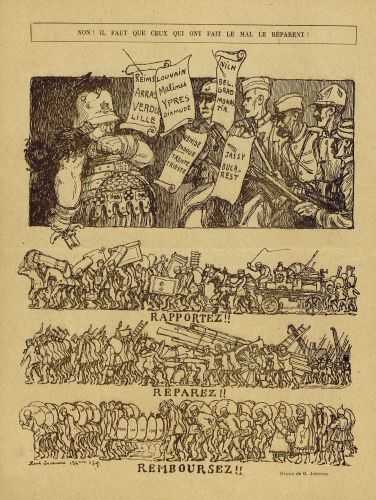 Page du journal " le Rire " 2 novembre 1918. Dessin de Ren Jouenne. D1R7 398.