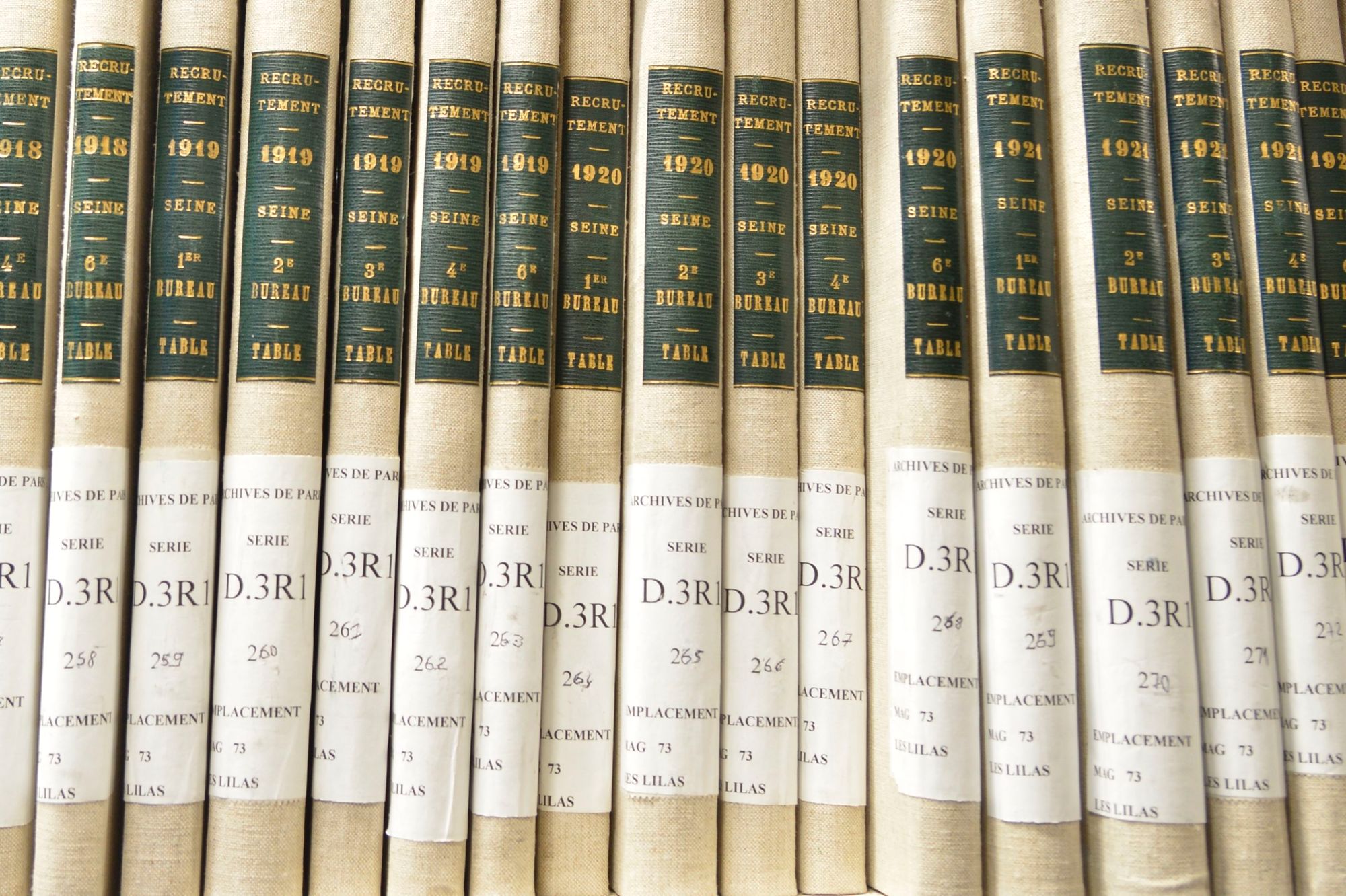 Tables du recrutement militaire de la Seine (D3R1)