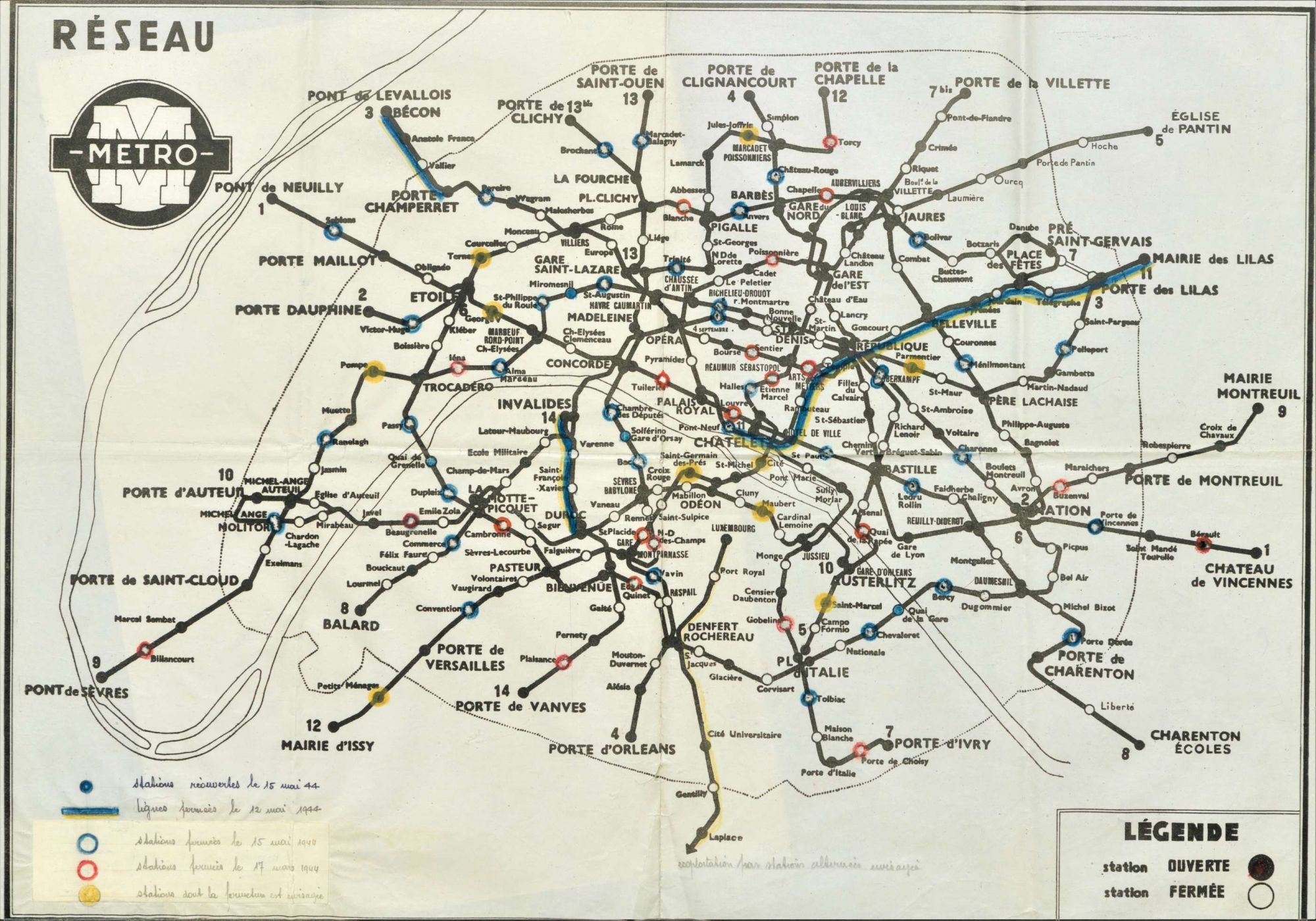Le métro parisien, expression de l'occupation allemande, de la collaboration et de la Résistance 