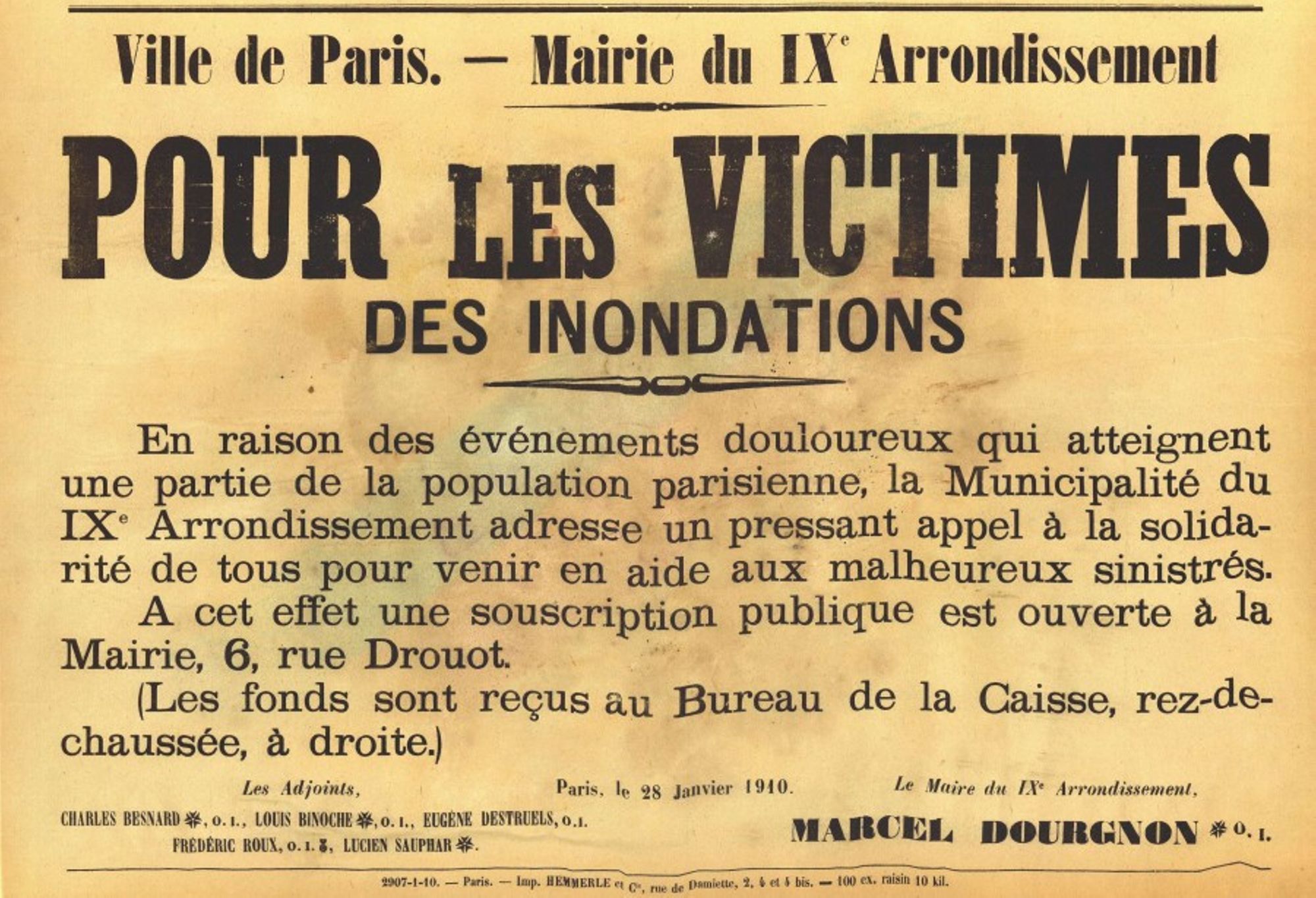 Avis de souscription pour les sinistrés, ATLAS 194.